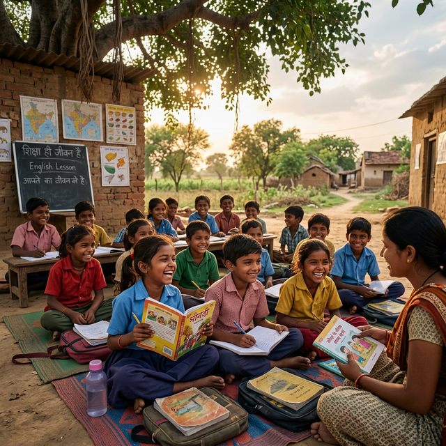 Children learning in a classroom